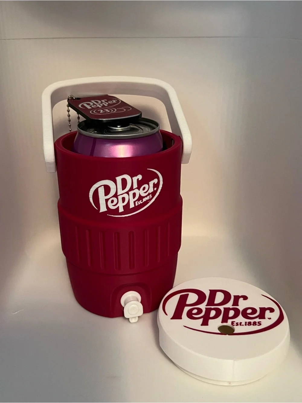 Custom Design - Dr Pepper Theme Cooler Can Holder 12 oz by 3d print